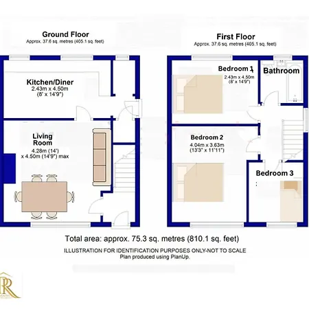 3-bedroom - 8 Minutes To Centre, Free Private Parking For 2 Cars, 70